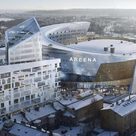 Apartmán Finland Panorama - New Luxury With Own Sauna, One Bedroom, Spacious Balcony With Views And Great Location Next To Nokia Arena