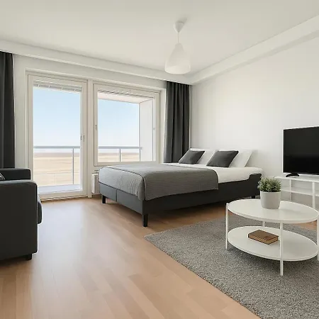 Apartmán Finland Panorama - New Luxury With Own Sauna, One Bedroom, Spacious Balcony With Views And Great Location Next To Nokia Arena